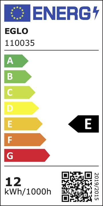 Energie-Label EGLO Leuchtmittel (E27, 12 W, 1521 lm, 1 x, E)