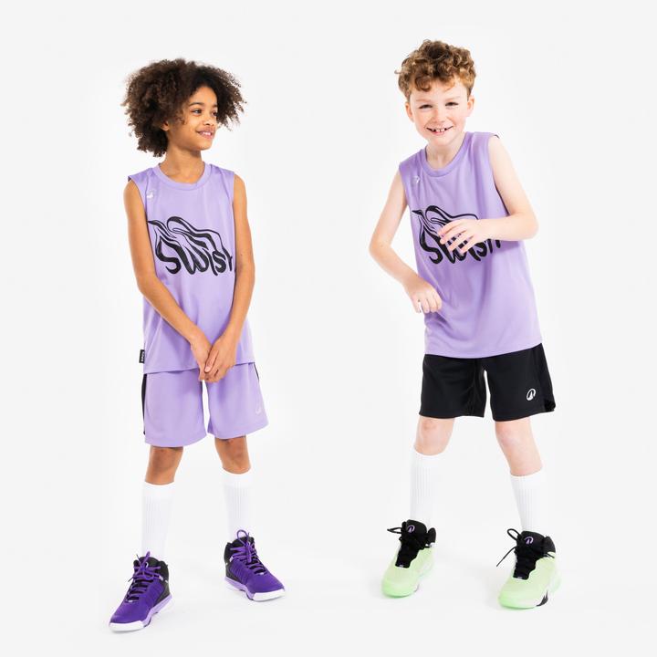 Actual product image Kipsta Kinder Basketball Trikot ärmellos - TS500 Fast violett