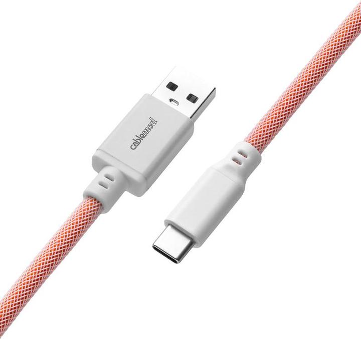 Produktbild CableMod Pro Coiled Keyboard Cable USB-C zu USB Typ A, Orangesicle (1.50 m, USB 2.0)