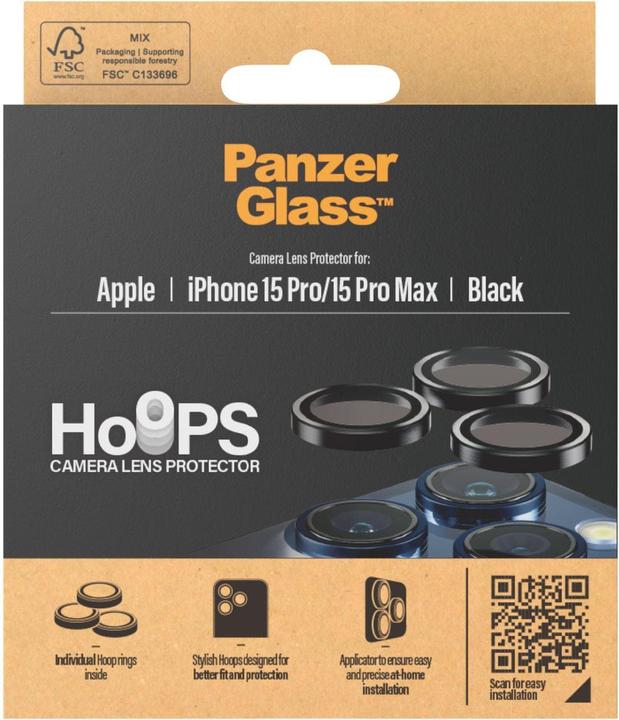 Actual product image PanzerGlass Hoops Camera Lens Protector (1 Piece, Apple iPhone 15 Pro, Apple iPhone 15 Pro Max)