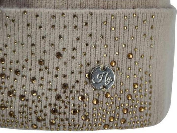 Actual product image Hy Fashion Pom pom hat Alaska With gemstones (One size)