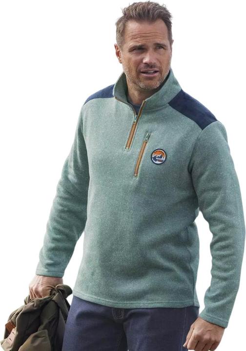 Produktbild Atlas For Men Pullover Kontrastfarbener Reissverschluss (XXL)
