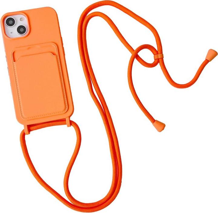 Ueli Express Necklace silicone cover with credit card compartment (Apple iPhone 15)
