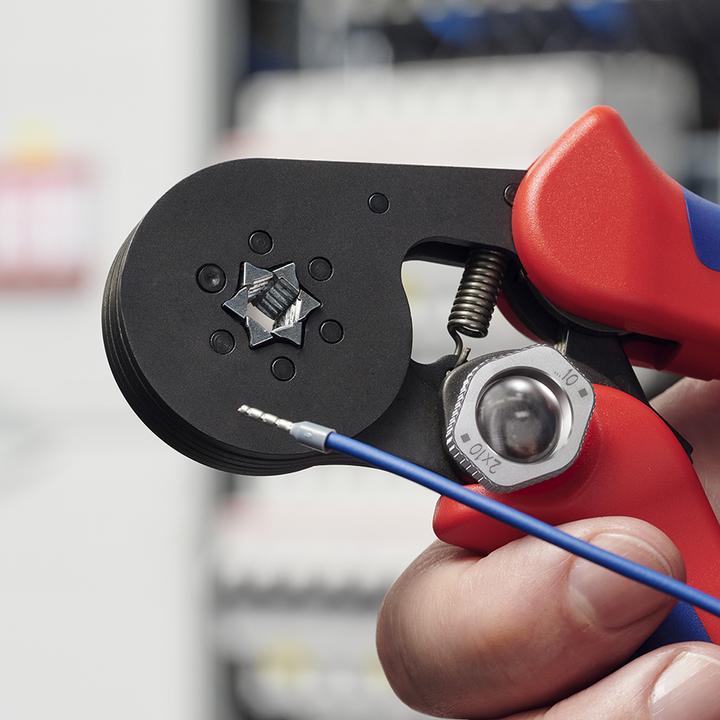 Actual product image Knipex Self-Adjusting Crimping Pliers for wire ferrules (180 mm)