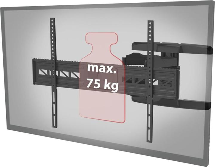 Produktbild Hama FULLMOTION TV Wall Bracket, 5 stars, XL - Befestigungskit (Anschlussplatte, Neig (Wand, 90.31", 75 kg)