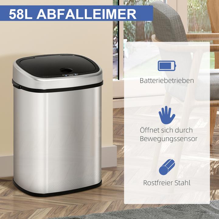Actual product image Homcom Waste bin with infrared sensor (58 l)