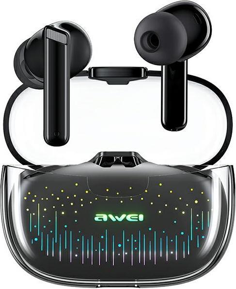 Actual product image Awei słuchawki Bluetooth 5.3 T52 Pro2 TWS + stacja dokująca czarny/black (Wireless)