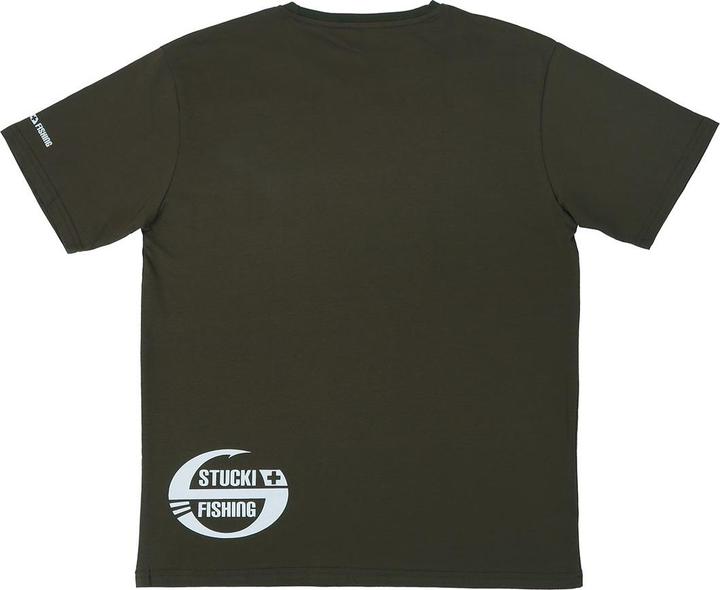 Actual product image Stucki Fishing Because Fanatics T-Shirt Olive (L)