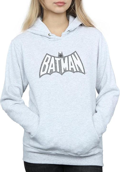 Immagine prodotto Batman Retro Crackle Logo Felpa con Cappuccio Donna (M)