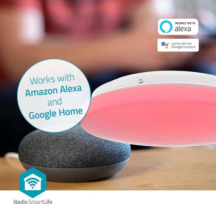 Produktbild Nedis SmartLife Deckenleuchte Wi-Fi | RGB / Warm bis kühlen weiss | Rund | Durchmesser: 260 mm | 1820 (1820 lm)