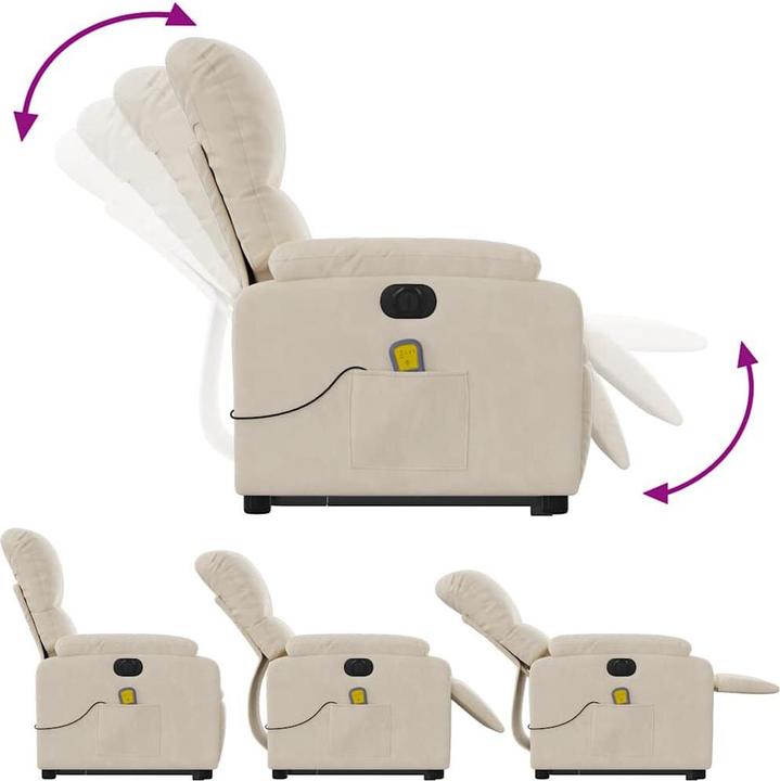 Produktbild VidaXL Massagesessel mit Aufstehhilfe Elektrisch Fernsehsessel Sessel Beige
