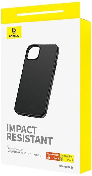 Image du produit Baseus Étui téléphone pour iPhone 15 ProMax Fauxther Series (Noir) (Apple iPhone 15 Pro Max)