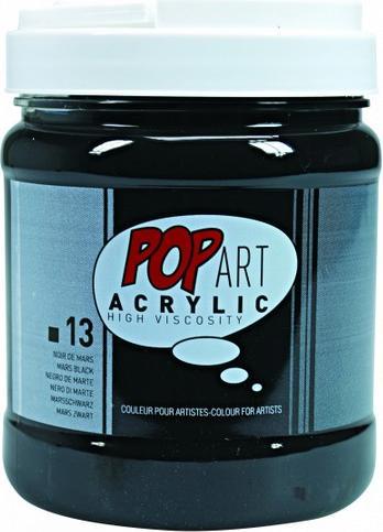 Actual product image Pebeo Pop Art Acrylic For School (Martian Black, 700 ml)
