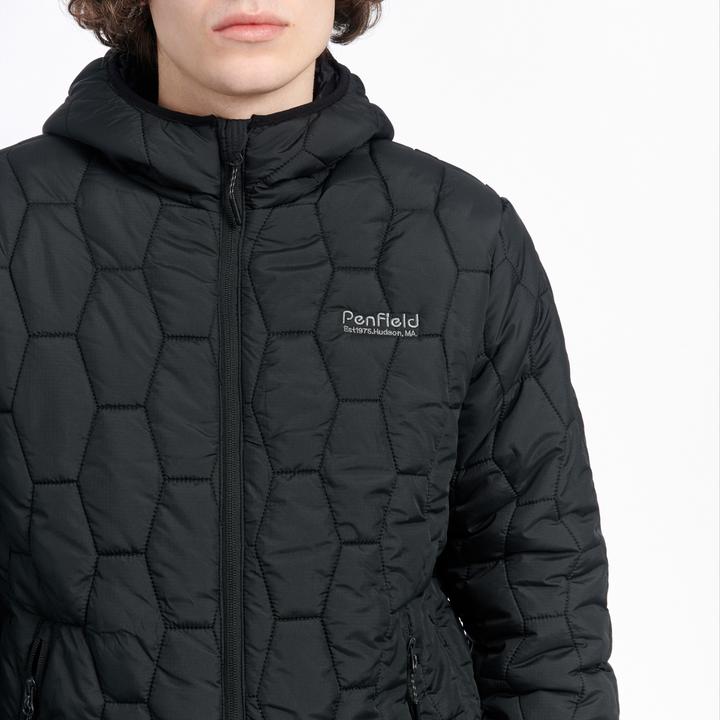 Actual product image Penfield zippedped jacket hudson script hexagonal quilt (XL)