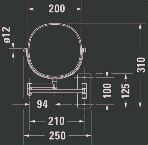 Actual product image Duravit D-Code Cosmetic Mirror