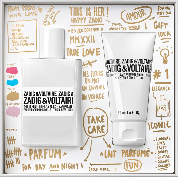 Zadig & Voltaire This is Her! Christmas 2023 Eau de Parfum 50 / Body Lotion (Eau de Parfum, 100 ml)