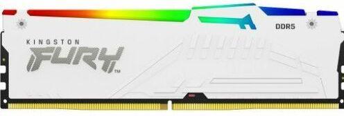 Produktbild Kingston FURY Beast 16GB DIMM 5200MT/s DDR5 CL40 White RGB XMP (1 x 16GB, 5200 MHz, DDR5-RAM, DIMM)