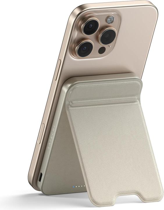 Produktbild Satechi OntheGo Magnetic Qi2 Powerbank Stand 5000 mAh Sand (5000 mAh, 15 W)