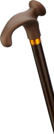 Produktbild Gastrock Gehstock anatomisch mit Softgriff bronze rechts