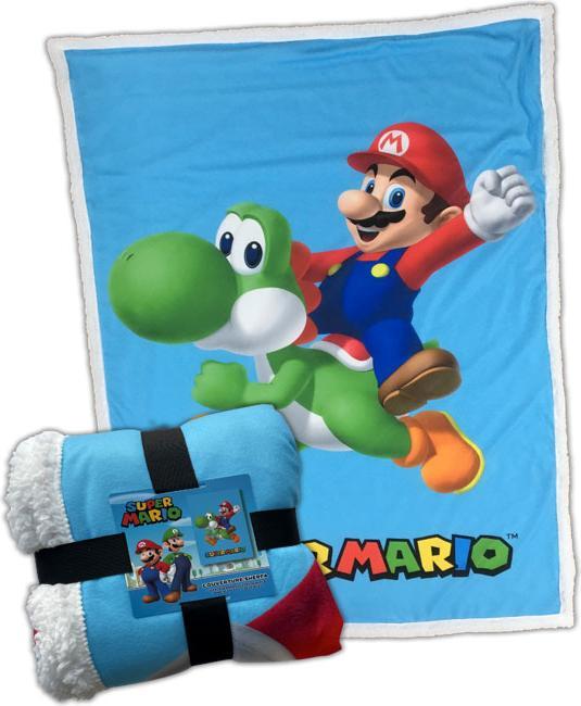 Super Mario - Plaid Sherpa Mario et Yoshi (100x150cm) (100 x 150 cm)