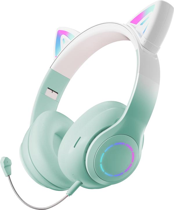 Produktbild Vestel Meow Headphones with Microphone, Mint Green (Kabellos)