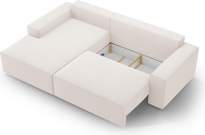 Actual product image Micadoni Left Corner Sofa With Bed Function And Box, "Jodie", 3 Seats, 246x151x86 Made in Europe (Corner sofa)