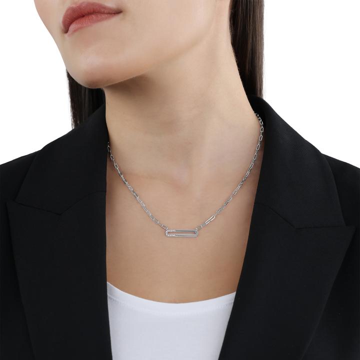 Immagine prodotto S.Oliver Collana da donna, argento 925, zirconi (sintetici) (Argento 925, 42 - 45 cm)