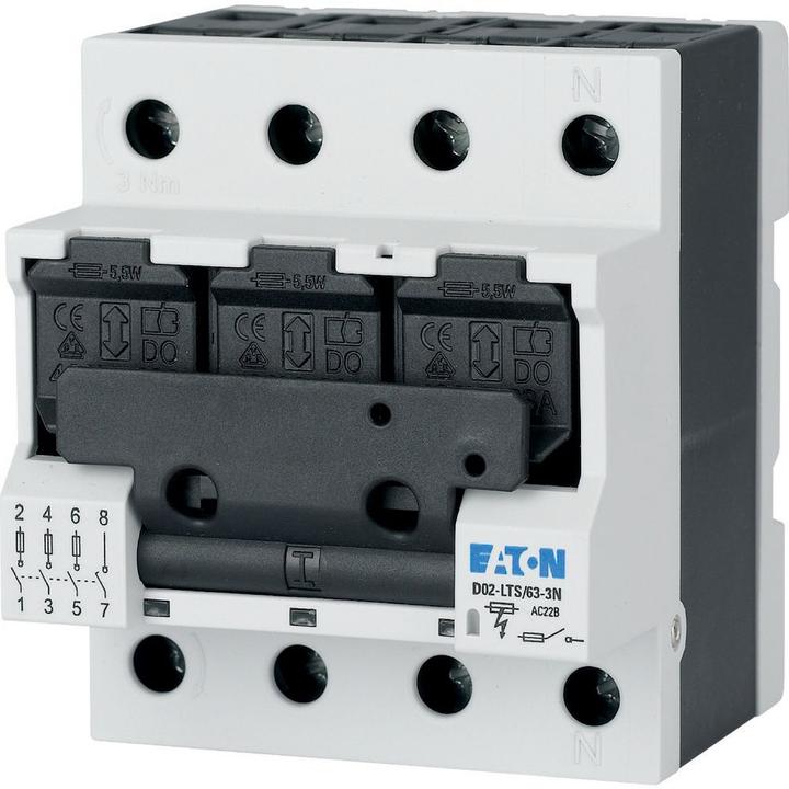 Actual product image Eaton MOE D02-LTS/63-3N Fuse switch-disconnector 3p+N 63A (63 A)