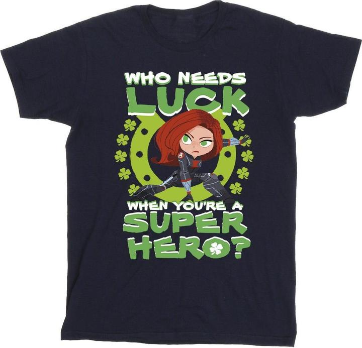 St Patrick's Day Black Widow Luck TShirt (L)