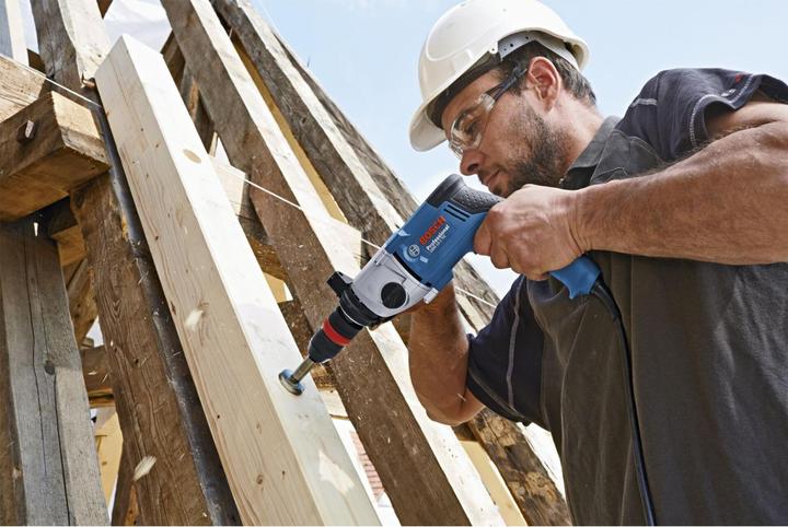 Image du produit Bosch Professional Perceuse GBM 13-2 RE : mandrin à serrage rapide, poignée supplémentaire (Fonctionnement sur secteur)
