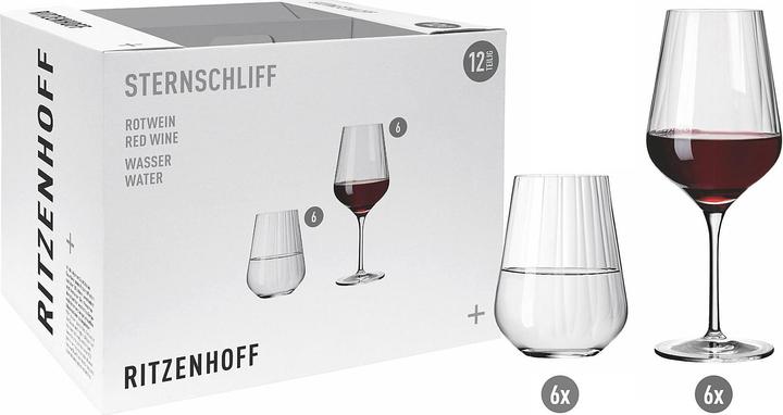 Produktbild Ritzenhoff Rotwein- & Wassergläser Sternschliff (57 cl, 12 Gläser, Rotweingläser)