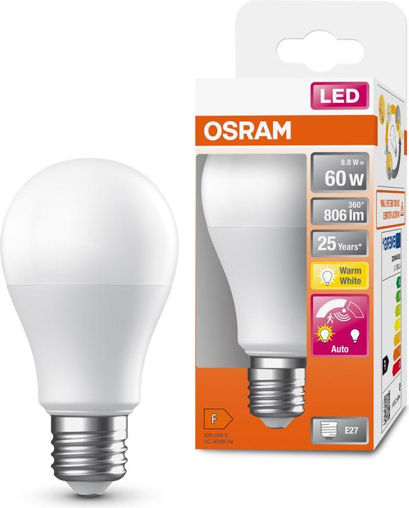 Productafbeelding Osram 4099854040092 LED EEK F (A - G) E27 8,8 W = 60 W Warm wit (Ø x H) 60 mm x (E27, 8.80 W, 806 lm, 1 x, F)