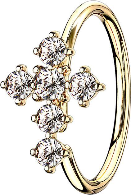 Immagine prodotto Star Piercing Anello per micro piercing in argento placcato oro 14k (Ottone)