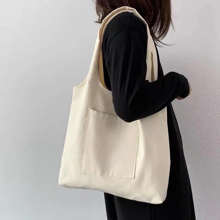 Only-Bags.Store Einkaufstaschen Einfarbige Segeltuchtasche Umhängetaschen Fashion Casual Garden Eco Friendly