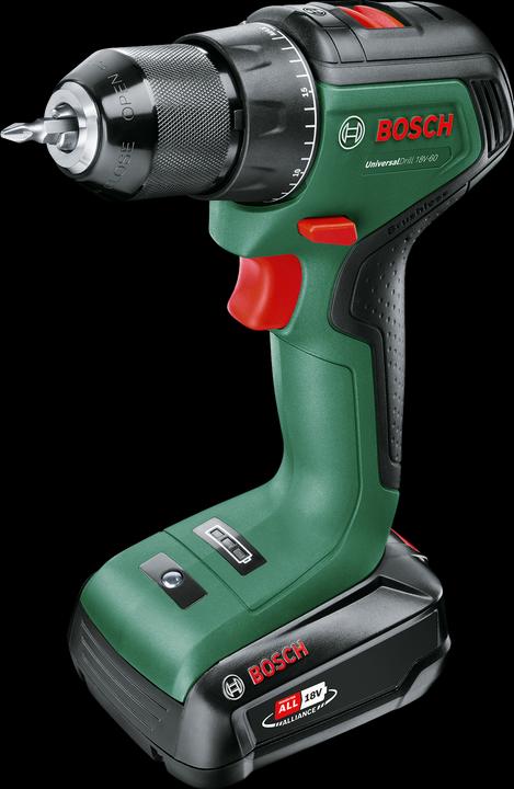 1x Akkuschrauber UniversalDrill 18V-60, 1x Schraub