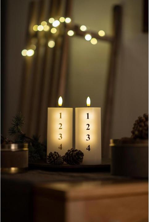 Productafbeelding Sirius LED Kaars Stille Advent, 7 cm x 150 mm, Wit (1 x)
