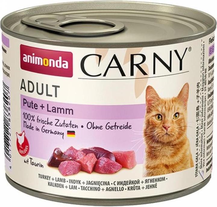 animonda Cat Carny Adult Truthahn mit Lamm - Nassfutter für Katzen - 200g (Adult, 1 Stk., 200 g)