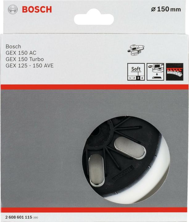 Produktbild Bosch Professional Zubehör Schleifteller weich, 150 mm, für GEX 125-150 AVE, GEX 150 AC, GEX 150