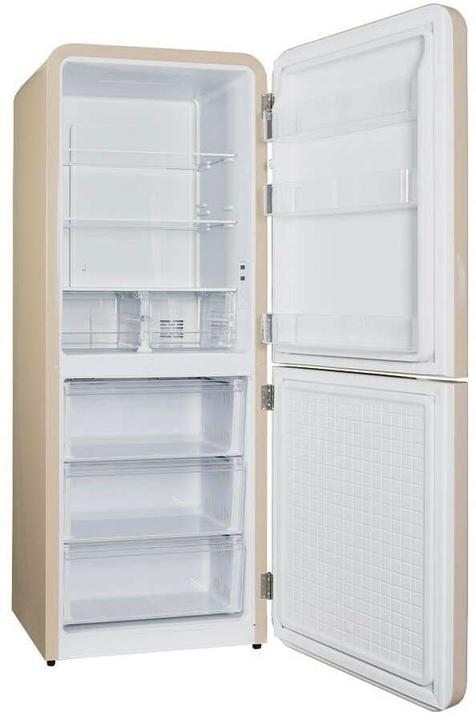 Produktbild Kibernetik KSTK401 Retro Kühl-Gefrierkombination 401 Liter, beige (401 l)