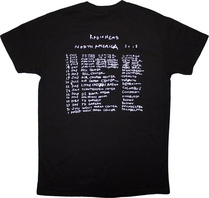 Immagine prodotto Radiohead Maglietta Cresta della Testa d'Orso Stampa posteriore Adulto Unisex (XL)