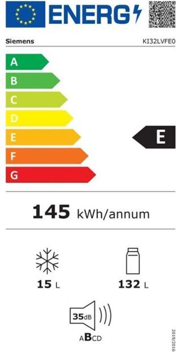 Energy Label Siemens KBG 32 LVFE 0 EB refrigerator set KI32LVFE0 + KS10Z010 102cm (147 l)