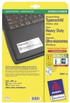 Actual product image Avery Type plate labels