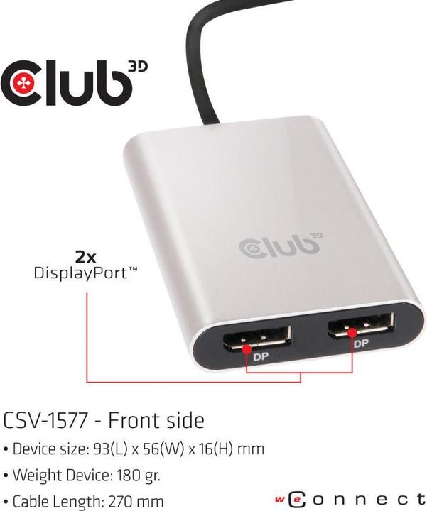 Produktbild Club 3D Csv 1577 (DP, 27 cm)