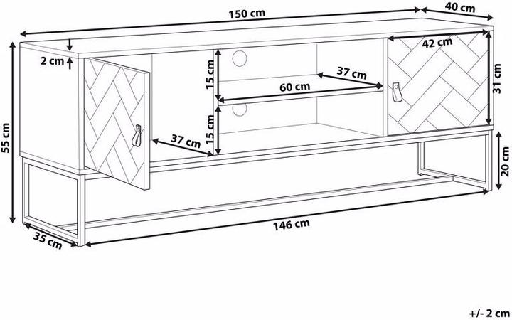 Produktbild Beliani Nueva (150 x 40 x 55 cm)