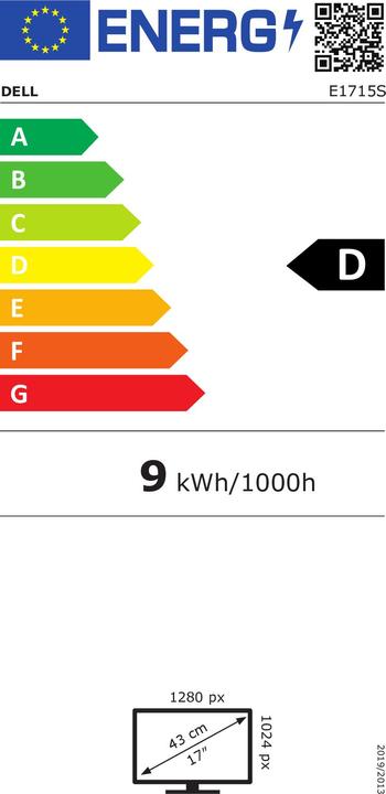 Energie-Label Dell E1715s (1280 x 1024 Pixel, 17")