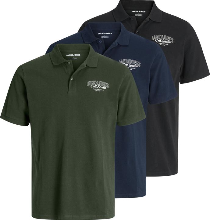 Image du produit Jack & Jones 3er-pack Fly-Away Kragen Poloshirt Poloshirt (XS)