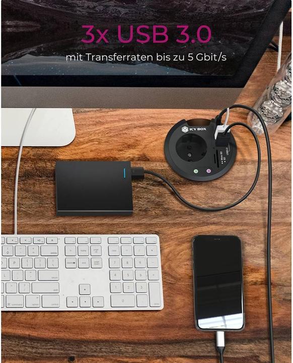 Produktbild Icy Box IB-HUB1430-CR (USB-C, 3 Ports)