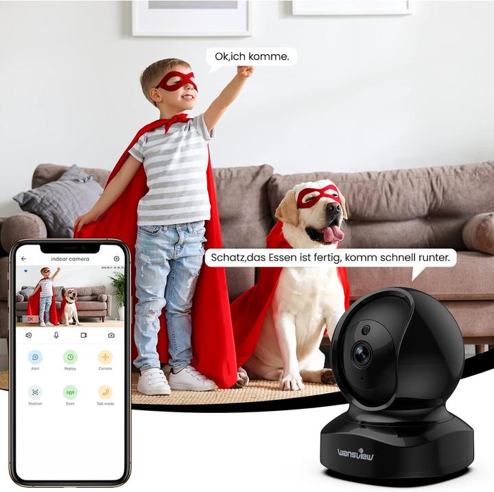 Actual product image Wansview Indoor IP Camera 1080P (Black)