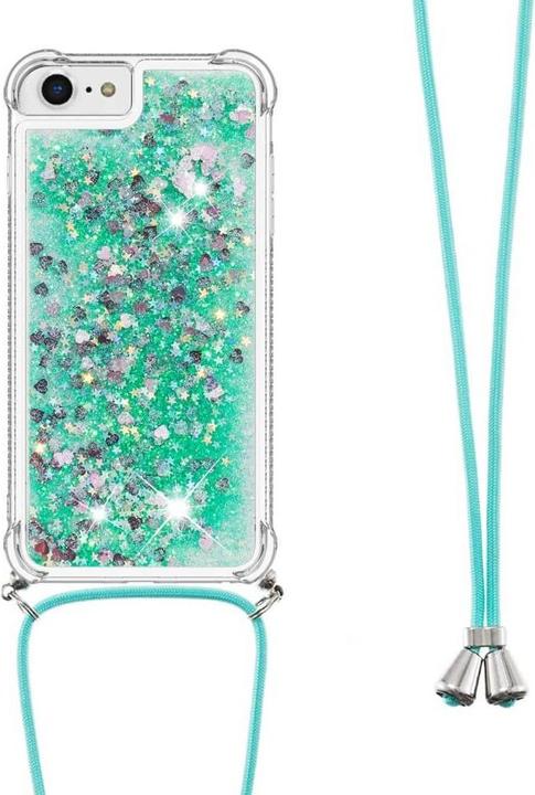 Produktbild Cover-Discount iPhone SE / 8 / 7 - Glitzer Hülle mit Umhängeband türkis (Apple iPhone 7, Apple iPhone 8, Apple iPhone SE (2nd Gen))