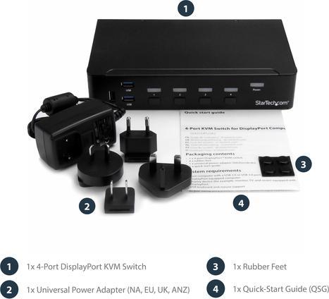 Produktbild StarTech 4-PORT DP KVM SWITCH - 4K